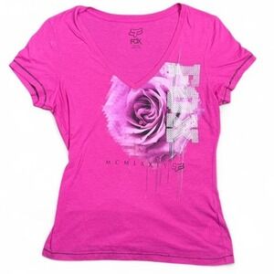 Y2K‎ Fox Racing graphic vneck tee